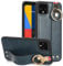 BAILI Hülle für Google Pixel 4XL mit Ständer, Handgelenkriemen + Objektivschutz Google Pixel 4XL Schutzhülle Case, Unsichtbarer Metallring mit Ständer Handytasche-Blau