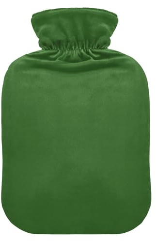 Cactus Green Hot Water Bottles with Soft Cover Hand Feet Warmer Hot Water Bag for Hot and Cold Compress, 2 Liters