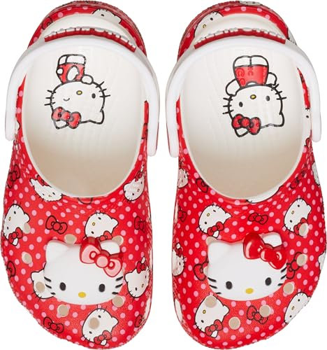Crocs Unisex Kinder Hello Kitty Red Classic Clog T Clog, Multi, 20/21 EU
