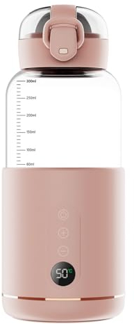 YuWangg Chauffe-Eau portatif,Chauffe-Eau Portable pour Formule bébé Capacité de 300 ML,Chauffe biberon Nomade sans Fil,Facile à Transporter et adapté aux Voyages