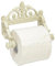 Porta carta igienica porta rotolo porta carta igienica H/B/P 8/15/7,5 cm porta carta igienica in ghisa anticata, bianco shabby look
