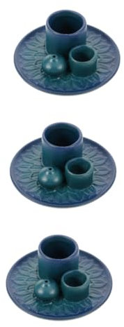 PRETYZOOM 3piezas Soporte para Incienso De Cerámica Diseño Artístico Quemador De Aromaterapia y Portaincienso para Decoración del y Relajación