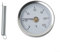 HpLive 2 termometri a tubo di riscaldamento, termometri bimetallici, in acciaio inox, con molla di riscaldamento, tubo da 63 mm, termometro da 0 a 120 ℃ (1 pezzo)