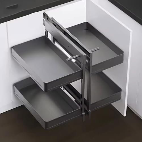 Robuster Küchenschrank-Eck-Organizer mit 4 Korbregalen, vollständig ausziehbare Aufbewahrung für Töpfe, Geschirr, Zuhause, Küche, Eckschrank, Organizer