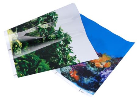 COLLBATH Aquarium Mural Sticker Fish Tank Decoration Waterproof Easy Peel and Stick Tank