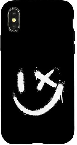 Graffiti-Kunst Smile Grafitti-Kunst Straßenkunst Urbaner Hip-Hop Hülle für iPhone X/XS