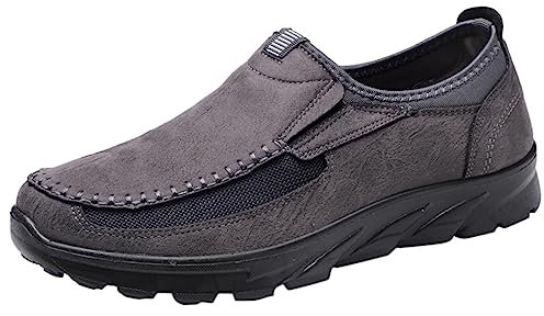 Langlaufski Set Herren Klassisch Mit Bindung Und Schuhe Freizeitschuhe für Herren, Sportschuhe, trendiges Design für aktive Lebensstile, Sneakers Regen Schuhe Herren (Grey, 45)
