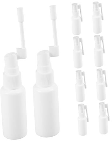 PLAFOPE 10stücke Nachfüllbare Sprühflaschen Mit Langer Düse Und Rotierbarem Sprühkopf Für Nasenspray Und Reisen Ergonomisches Design Für Bequemlichkeit