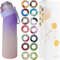 Putextile Air Gourde Starter Up Set avec 1 dosettes aromatiques, bouteille d'air 650 ml boisson fruits parfum eau douce et%0 tasse d'eau pour et en plein air gym (Gradient Purple+1 Random Pod)