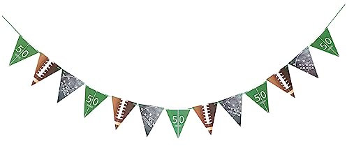 Warmhm Party Deko – Fußball Banner Und Wimpel Für American Football Geburtstagsfeier - Perfekte Dekoration Für Jungen Und Sportfans - Ideal Für Football Snack Stadium