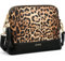 BITUOR Umhängetasche damen, PU Leder Crossbody Bag Damen Schultertasche mit Reißverschluss, umhängetasche klein, Leoparden umhängetasche damen Daypack