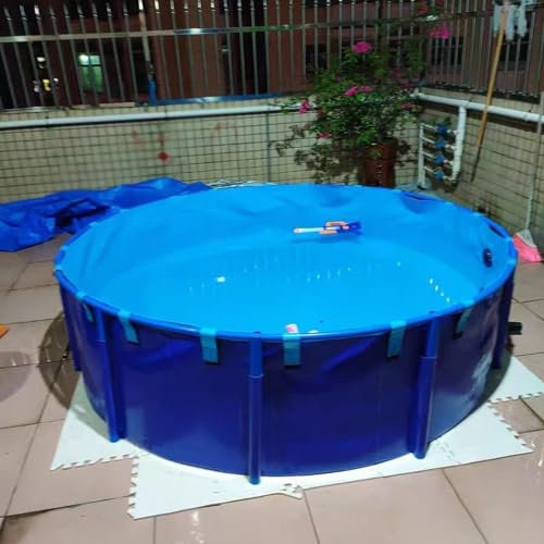 Frame Pool/ Schwimmbecken Pools Aufstellpool Für Den Außenbereich, Große Familienpools/Swim-Spas-Pools 1 2 3 4 M, Planschbecken Für Zuhause, Koi-Fischteich/Aquarium(1.4X0.6M - 923L/244GAL (D X H))