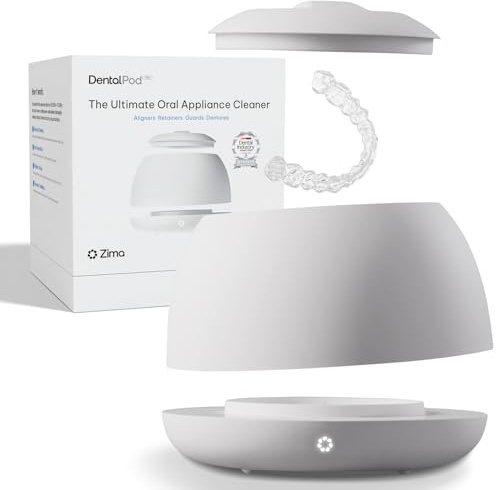 Zima Dental Pod PRO: Nouveau Nettoyeur de Retenteur à Ultrasons. Leader du Marché, Meilleur Nettoyeur d’Aligneurs, Nettoyeur de Protège-Dents, Nettoyeur de Prothèses Dentaires, Nettoyeur à Ultrasons