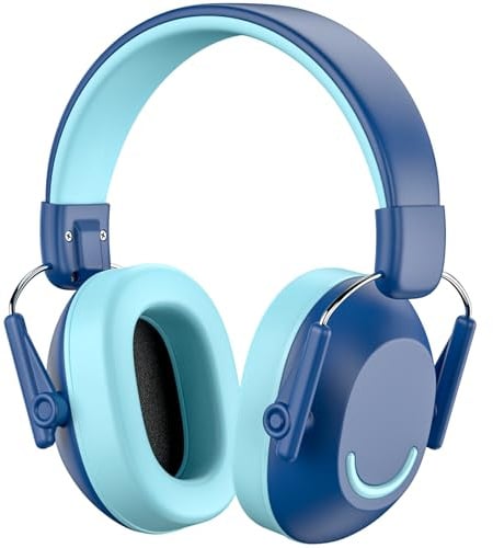 Link Dream Cuffie Antirumore Bambini SNR 30dB, Cuffie Insonorizzanti e Protettive Antirumore per Bambini 3–16 Anni, Cuffie Isolamento Acustico per Lavoro, Viaggi, Concerti, Studio, Blu, 1 Pezzo