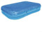 Telone di copertura per piscina, resistente, in polietilene, impermeabile, antipolvere, con corde di fissaggio per piscine fuori terra, forma rettangolare, disponibile in diverse misure, blu (224 x