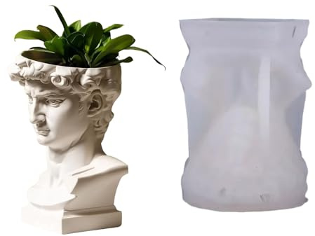 Lebensmittelechte Silikon-Skulptur, Pflanzgefäß, Tasse, Gips, für Harzguss- und Bastelprojekte, Mehrzweck-Silikonschale