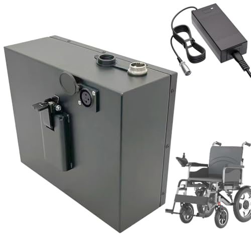 ZXLLAFT Lithium Battery 24V 30Ah 35Ah Replacement Battery 15Ah 25Ah 12Ah 6.6Ah 20Ah Electric Wheelchair Batteries for 100W - 850W Motor Kit with Charger and Buckle,24V12Ah