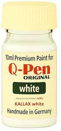 Q-Pen Original KALLAX weiß Satine- Farbanmutung | LACKSTIFT – Premium Möbelretusche – 10 mL – Handmade in Germany