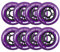Rollerex VXT500 Inline-Skate-Rollen (8er-Pack) (verschiedene Größen und Farben erhältlich) (Königsviolett, 80 mm) – für drinnen und draußen – für Rollerblatt-Räder geeignet