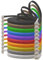Cable de red plano Cat6, ultraplano, Cat 6, 10 colores, 10 unidades, 1000 Mbit/s, Gigabit LAN (RJ45), plano y delgado (3,0 m)