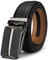 BULLIANT Gürtel Herren, Gürtel Ratsche Ledergürtel Automatikschließe für Herren Anzug Business Kleidung,Breit 35mm,Größe Angepasst(Schwarz-135cm/40-46 taille verstellbar)