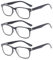 Suertree 3 Pack Lunettes de Lecture Anti-lumière Bleue, Lunettes de Pour Ordinateur Bloquant la Lumière Bleue Lecture pour Femmes Hommes de Lunettes 2.5