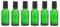 6PCS Empty Portable Green Glass Roll on Bottles with Stainless Steel Ball and Black Cap for Perfume Essential Oil Roller Bottles Vial Container Pot Jar Attar Bottle (30ml)