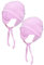 TupTam Baby Erstlingsmütze mit Ohrenklappen 2er Pack, Farbe: Rosa, Größe: 50-56