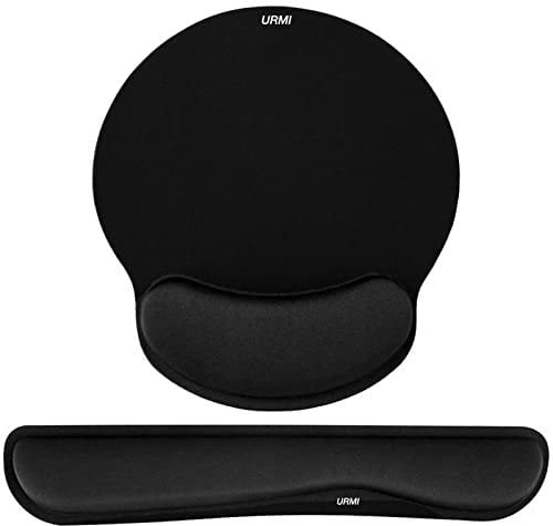 Kigos Mouse Pad Wrist Rest, Large Keyboard Wrist Rest Support & Mouse Pad Set, Comfortable Memory Foam Mouse Mat with Wrist Cushion Support Ergonomic for Computer Laptop Office Home