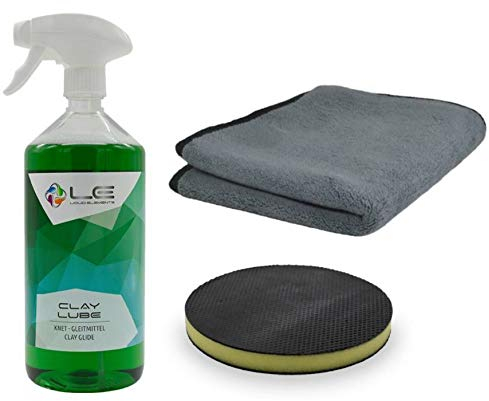 Clay Disc Set - Liquid Elements Clay Pad 150mm + Clay Lube + ADVANTUSE Tuch (Starter Set mit 1000ml LE Clay Lube)