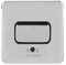 Schneider Electric Lisse Screwless Deco - Single Fan Isolator Switch, 3 Pole, 10 A, GGBL1013BPC, Polished Chrome with Black Insert