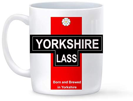 Printing Pros Yorkshire Lass Mug | Personalised Gifts, Ideal for Tea and Coffee | Express Your Love with Funny, Sentimental Gifts for Family's and Friends from Family and Friends