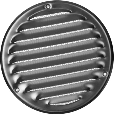 Ø 125mm Griglia di Ventilazione con Zanzariera - Griglie D'Aerazione in Metallo - Alluminio