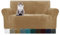 MAXIJIN Housse de canapé en Velours 2 Places Housses de Causeuse antidérapantes Extensibles pour Salon Chat en Peluche Love Seat Housse de Protection de Meubles élastique (2 Place, Camel)