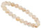ELEDORO Handgefertigtes Edelstein Perlen Stretch Armband - Echte Steine 8mm (Rutilquarz gold)