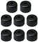 RDEXP 8 pièces pieds de canapé ronds en plastique noir 50x35mm principalement pour le bas de meubles