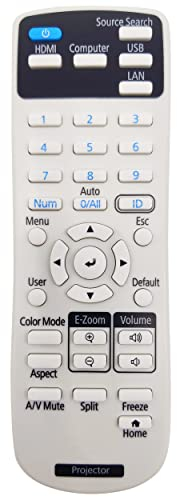 Kindsion Remplacement Projecteur Télécommande 219863500 pour Epson EB-118, EB-720, EB-725W, EB-735Fi, EB-972, EB-982W, EB-992F, EB-L200F, EB-W06, EB-W49, EB-W51, EB-W52, EB-X06, EB-X49, EB-X51