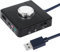 CERRXIAN USB Volume Controller,USB Hub with Audio Adapter,One-Button Mute,Multimedia Knob,With 3.5mm Headphone Microphone Jack+Dual USB2.0 Ports+Type-C Supply Port