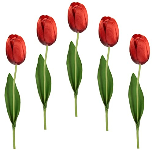 Künstliche Real Touch Tulpen Tulpenknospen Tulpenbündel Tulpenbund Blüten Frühjahrsdeko Frühlingsdeko Osterdeko Kunstblumen Blumen Gefälschte Hochzeit Dekoration Einzelblume Stielblume Seidenblume