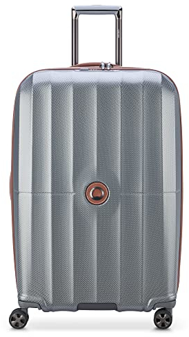 DELSEY Paris St. Tropez Hardside Erweiterbares Gepäck mit Spinner-Rädern, Grau (Graphite//Nature's Delight), Carry-on 21 Inch, St. Tropez Hartschalengepäck, erweiterbar, mit Rollen