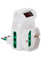 FANTON 87317 Adattatore triplo spina piccola 10A - 2 prese bipasso 16A - 1 presa bipasso italo/tedesca schuko con interruttore - protezione sovraccarico BIANCO