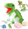 corgi butt 23,6 ''Dino Kuscheltier Mama Stehendes Spielzeug Plüsch Dinosaurier mit 3 Kleine Plüsch Mini Dinosaurier Weiche Kuscheltiere Geschenk für Kinder, Freunde