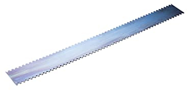 Zahnleisten für Mutterspachtel - Zahnleisten aus gehärtetem Stahl, 1 Pack à 10 Stück - für den Kleberauftrag beim Verlegen von Bodenbelägen (28 cm/Zahnleiste B2)
