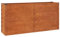 vidaXL Lit Surélevé de Jardin Jardinière Support pour Plantes Bac à Fleurs Pot de Fleurs Balcon Patio Extérieur Rouillé 160x40x77 cm Acier Corten