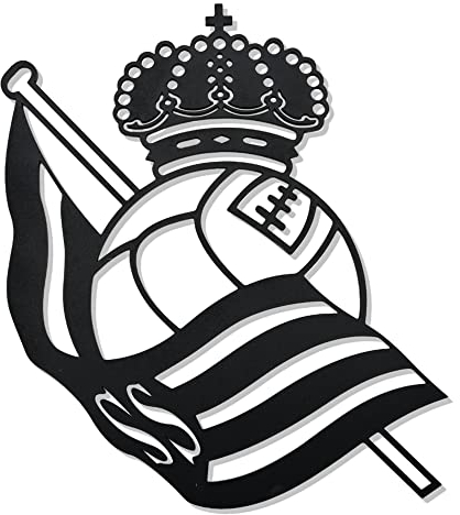 DIGIDU | Cuadro Escudo Futbol Real Sociedad, Decoración Hogar, Decoración Habitación, Decoración Salón Moderno, Regalo Futbol, Regalo Entrenador, Regalo Original (Real Sociedad)
