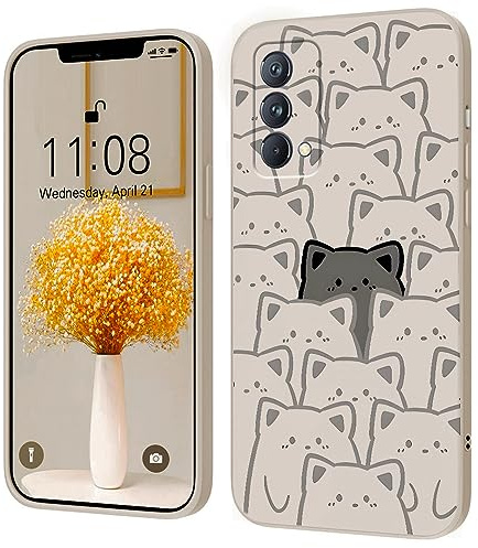 PAIX Creative Cartoon Silicone Soft Case Compatible with Realme GT Master Edition, [Katze Pattern] Anti -Fall Protective Cover,
