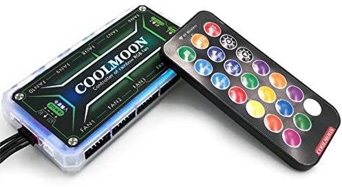 MOUDOAUER 60W PC Cooling Fan Hub RGB Fan Controller Remote Control Computer Case Adapter Spare Part Accessories