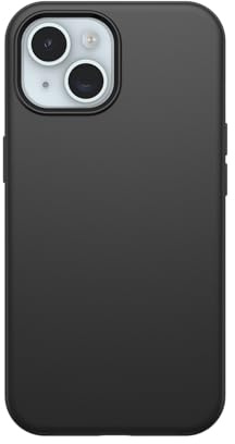 OtterBox Symmetry Series Schutzhülle für iPhone 15, iPhone 14 und iPhone 13, rastet auf MagSafe EIN, Ultra-schlank, erhöhte Kanten schützen Kamera und Bildschirm, Schwarz