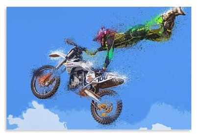 Motocross Offroad-Poster auf Leinwand, Kunstposter und Wandkunst, Bild, Druck, modernes Familienschlafzimmer, Dekoration, Poster, 30 x 45 cm