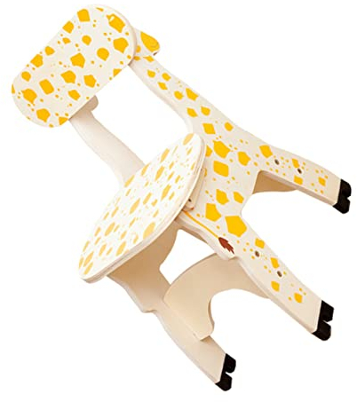 Cabilock Giraffenstuhl für Jungen und Mädchen Frühlernsitz Holzstuhl für Jungen und Mädchen Rückenlehne Vielseitig Einsetzbar für Zuhause